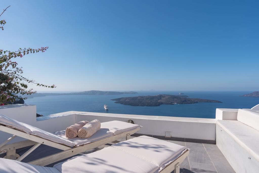 Karpimo Horizon - Caldera View With Private Hot Tub Villa Firostefani Exterior photo