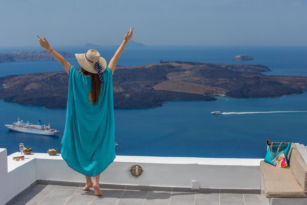 Karpimo Horizon - Caldera View With Private Hot Tub Villa Firostefani Exterior photo